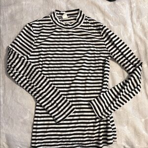 H&M Monochrome Striped Long Sleeve Top
